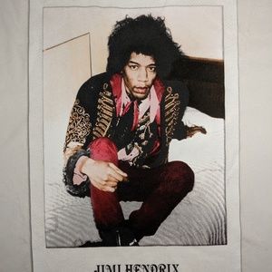 Men T-Shirt Jimi Hendrix Red Pants
